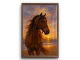 Cowgirl Beach Digital Wall Art – Wild Horse Sunset Art
