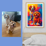 Personalized Pet Portrait – Custom Digital Pet Art for Wall Decor & Gifts