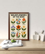 Wildflowers of the Mind Digital Print, Mental Health Wall Art, Therapy Office Decor