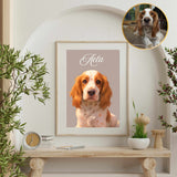 Custom Pet Portrait from Photo – Personalized Digital Dog Art & Memorial Gift