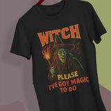 Witch Magic Unisex Heavy Cotton Tee, Halloween Shirt, Witchcraft Clothing, Casual T-Shirt, Spooky Vibes