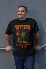 Witch Magic Unisex Heavy Cotton Tee, Halloween Shirt, Witchcraft Clothing, Casual T-Shirt, Spooky Vibes