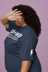 ADHD Humor Tee - Unisex Heavy Cotton T-Shirt, Mental Health Awareness, Gift for Friends, Casual Wear, Funny Quote Top