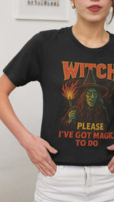 Witch Magic Unisex Heavy Cotton Tee, Halloween Shirt, Witchcraft Clothing, Casual T-Shirt, Spooky Vibes