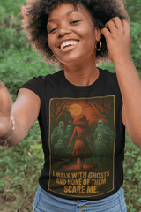 Unisex Heavy Cotton Tee, Ghostly Graphic Tee, Halloween Shirt