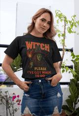 Witch Magic Unisex Heavy Cotton Tee, Halloween Shirt, Witchcraft Clothing, Casual T-Shirt, Spooky Vibes