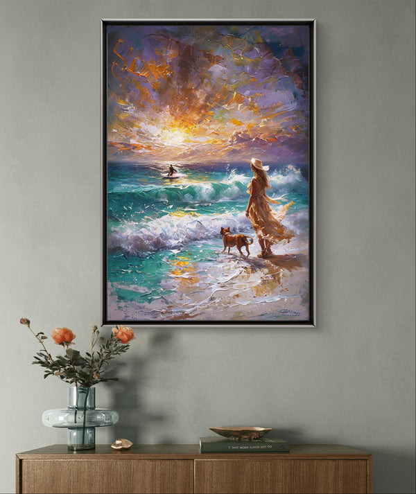 Cowgirl Coastal Beach Digital Wall Art – Western Rustic Boho