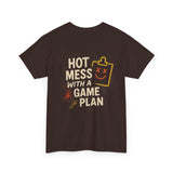Hot Mess Game Plan Unisex Tee,  Casual Wear, Gift for Friends, Everyday Style, Streetwear, Fun Graphic Shirt