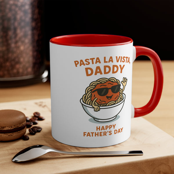 Colorful Pasta-Themed Fathers Day Coffee Mug