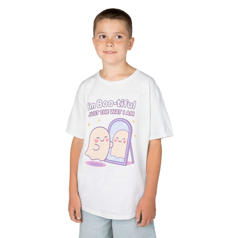 Cute Unisex Halloween Kids Tee, Fun Ghost Shirt, I'm Boo-tiful