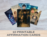 Anime Affirmation Cards for Teen Boys – Relationships & Identity - Printable Mental Health & Self-Esteem Support