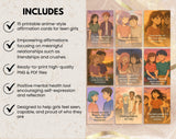 15 Relationship Affirmation Cards for Teen Girls | Set 5 of 6 | Printable A6, PDF & Mobile | Healthy Boundaries & Self-Worth
