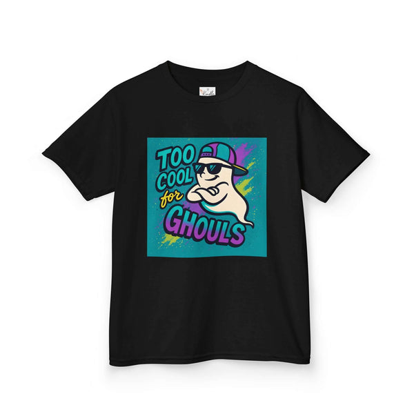 Kids Halloween Tee - Ghost Shirt, Too Cool for Ghouls