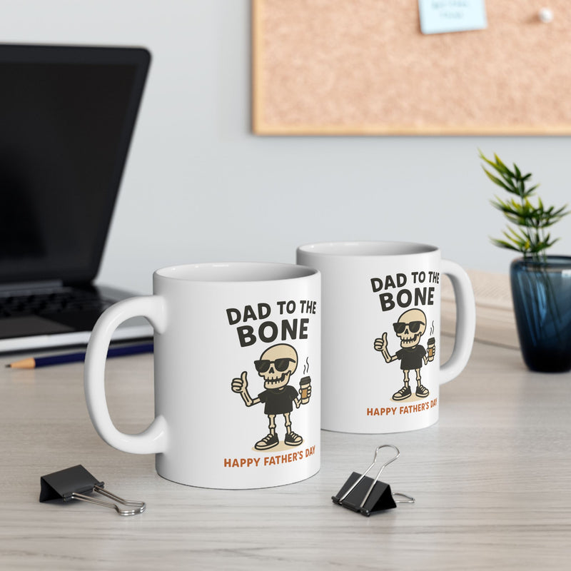 Funny Ceramic Mug - Dad to the Bone