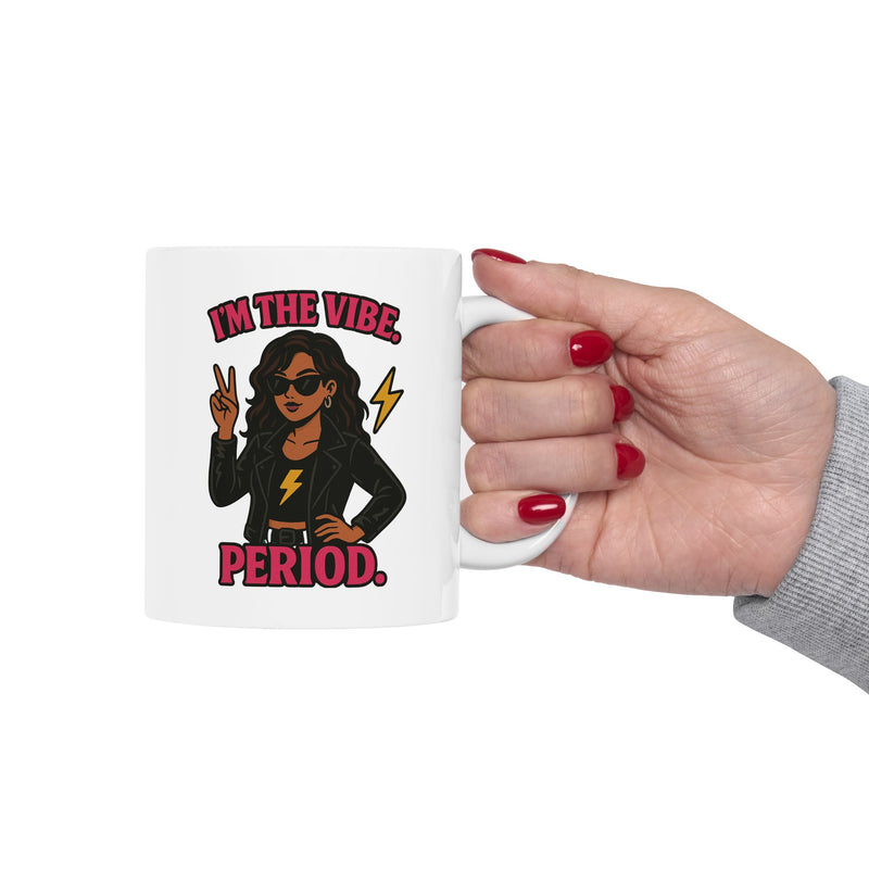 Electric Vibes Ceramic Coffee Mug - Motivational Coffee Cup