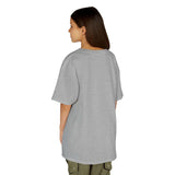 Back view of a child wearing a gray You Matter Kids Tee with a loose fit, perfect for casual wear.