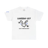 Unisex Graffiti Bunny Tee – “Chasing Joy” Street Style Shirt for Bold, Playful Vibes
