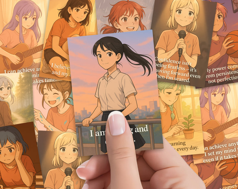 Digital Affirmation Cards for Teen Girls – A6 Printable & Mobile Friendly Positive Affirmations for Confidence, Motivation & Resilience