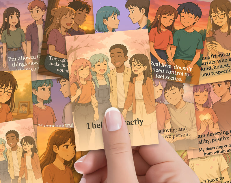 15 Relationship Affirmation Cards for Teen Girls | Set 5 of 6 | Printable A6, PDF & Mobile | Healthy Boundaries & Self-Worth