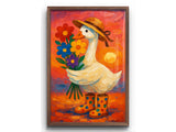 Whimsical Goose Digital  Wall Art – Colorful Farm Animal Printable for Nursery or Kids Room