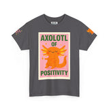 Cheerful Axolotl Tee, Unisex Cotton T-Shirt, Positive Vibes Shirt, Cute Animal Graphic Tee, Gift for Animal Lovers, Fun Casual Wear