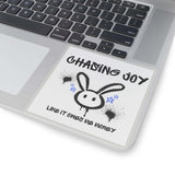 Chasing Joy Kiss-Cut Stickers, Fun Laptop Decals