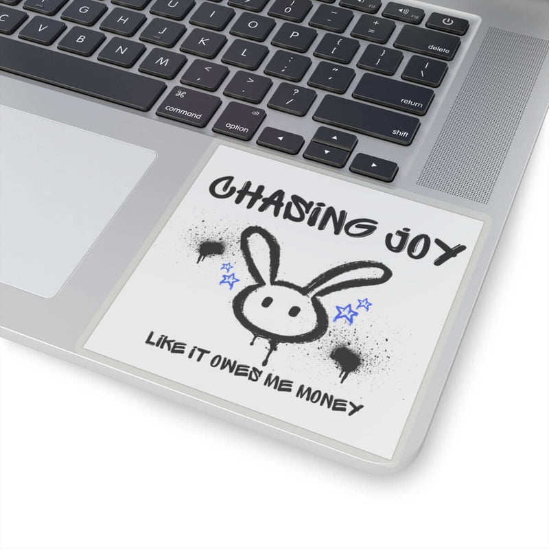 Chasing Joy Kiss-Cut Stickers, Fun Laptop Decals