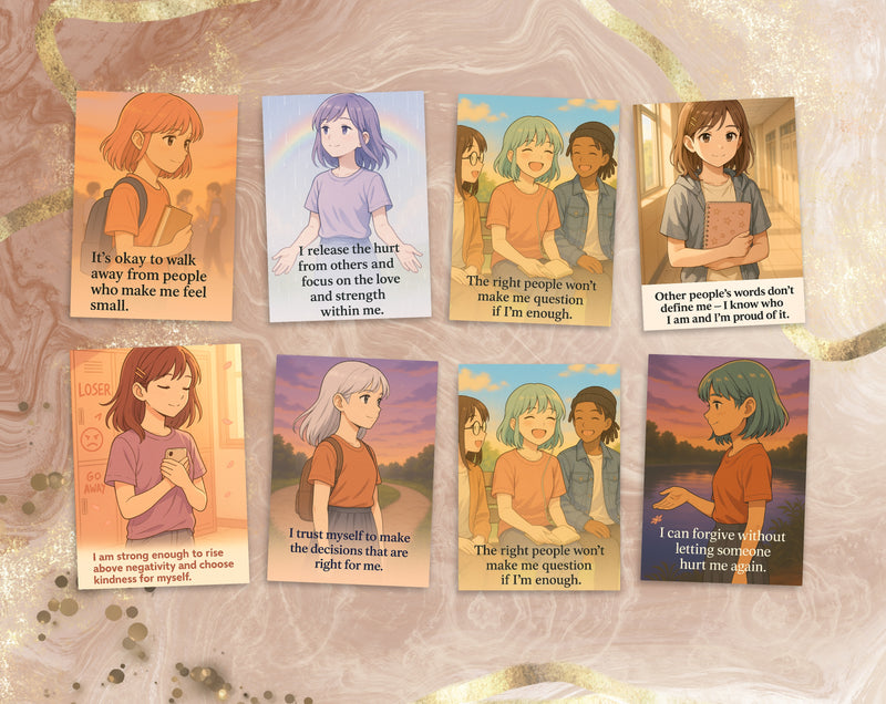 15 Positive Affirmation Cards for Teen Girls – Bullying & Boundaries Support