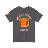 Cheerful Axolotl Tee, Unisex Cotton T-Shirt, Positive Vibes Shirt, Cute Animal Graphic Tee, Gift for Animal Lovers, Fun Casual Wear