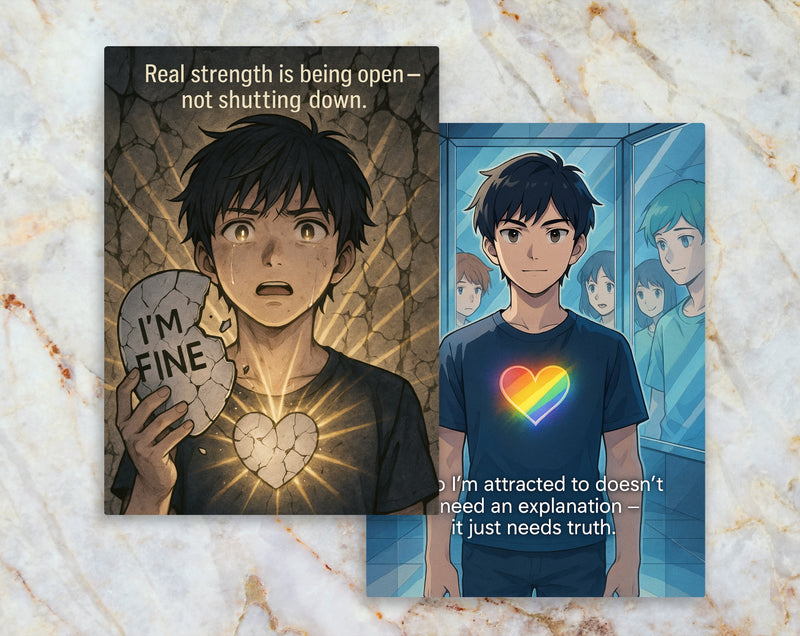 Anime Affirmation Cards for Teen Boys – Relationships & Identity - Printable Mental Health & Self-Esteem Support