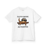 Sloth Mode Activated Tee for Kids – Cute & Funny Cartoon Sloth Shirt