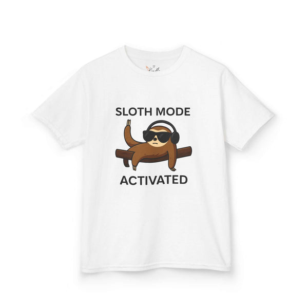 Sloth Mode Activated Tee for Kids – Cute & Funny Cartoon Sloth Shirt