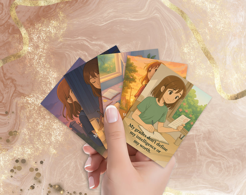 15 Academic Success Affirmation Cards for Teen Girls| Study Motivation, Self-Worth & Confidence Quotes | Set 6 of 6