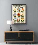 Wildflowers of the Mind Digital Print, Mental Health Wall Art, Therapy Office Decor