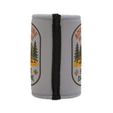 Adventure Partner Stubby Cooler in grey with vibrant outdoor design, perfect Father's Day gift for adventurers.
