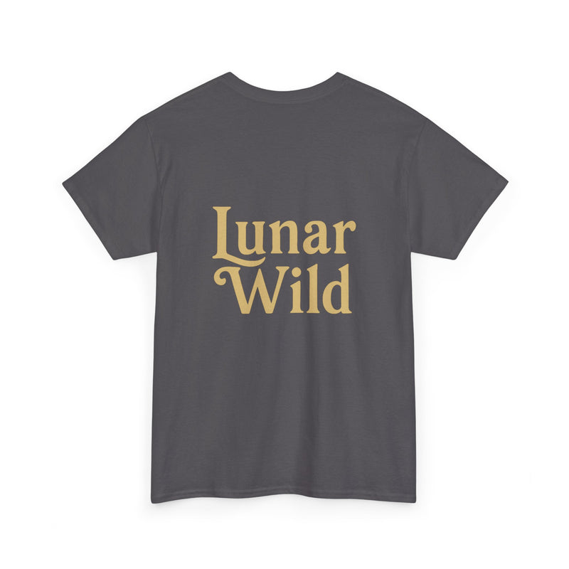 Lunar Wolf Graphic Tee, Unisex Cotton T-shirt, Moon Phase Shirt