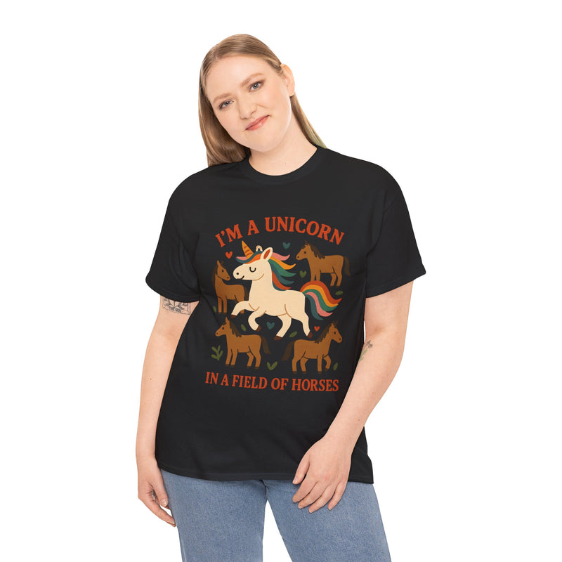 Unisex Adult Unicorn & Rainbow T-Shirt – Fun Graphic Tee