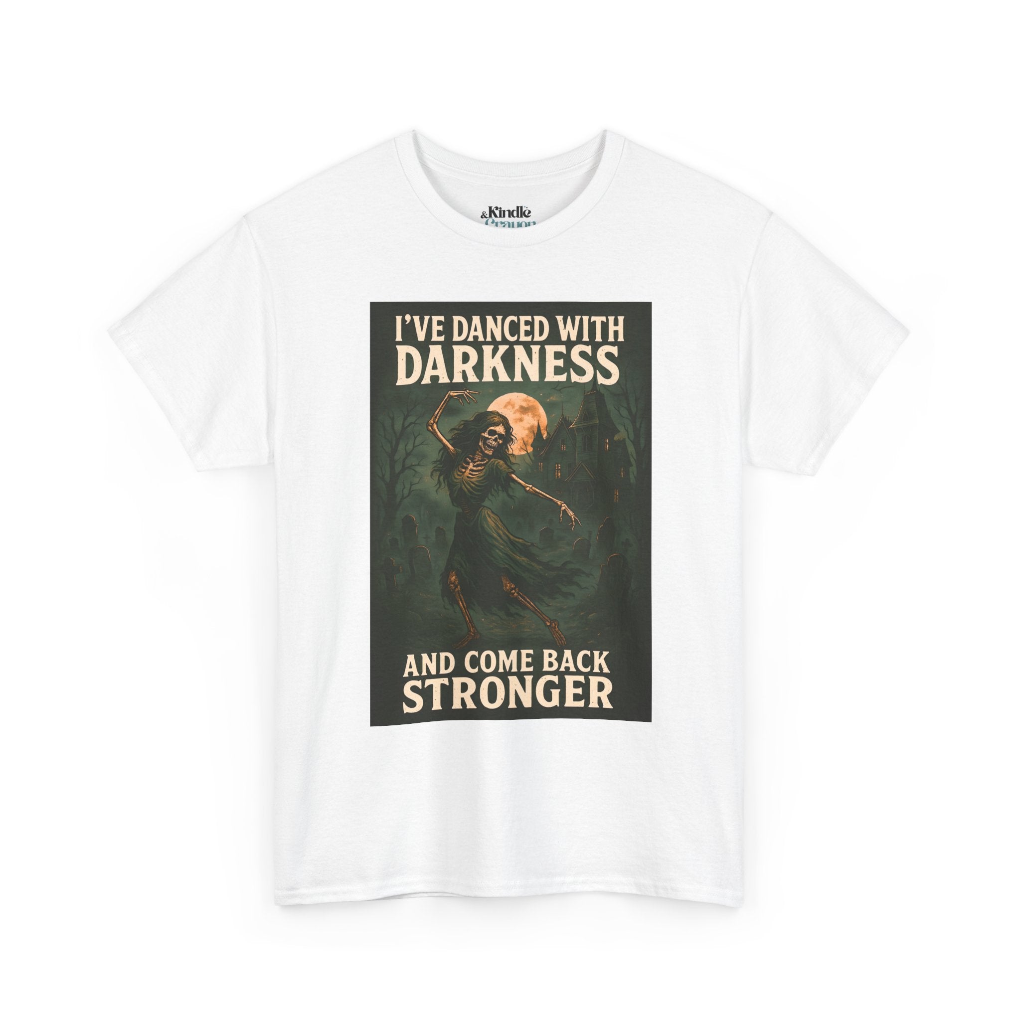 Unisex Heavy Cotton Tee: 'I've Danced with Darkness' Inspiration Tee