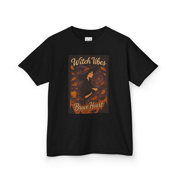 Kids Unisex Witch Vibes Tee - Brave Heart Design Halloween