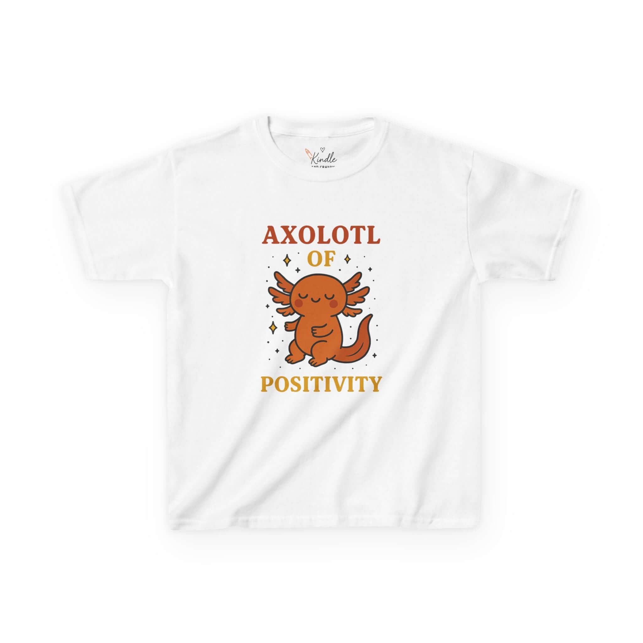 Axolotl of Positivity Kids Tee – Cute Unisex Mental Health Shirt, T-Shirt for Boys & Girls