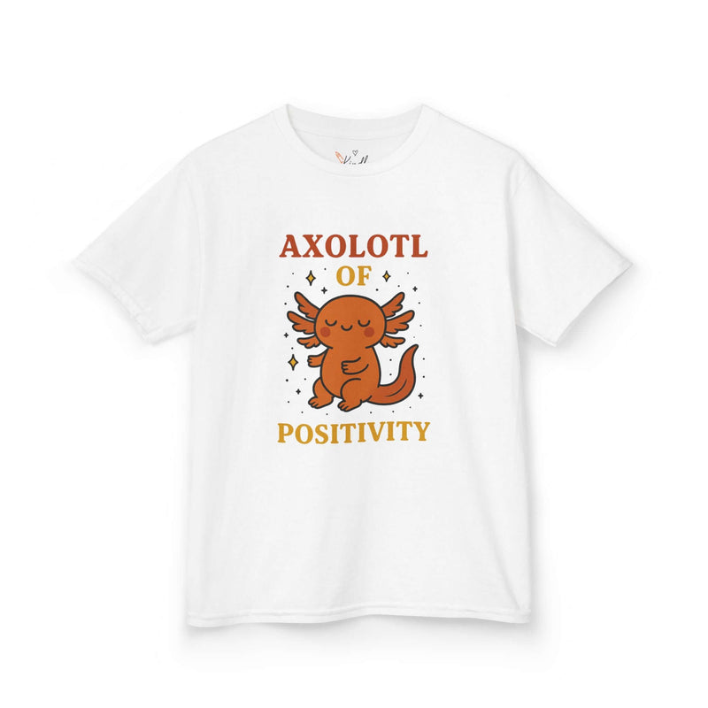 Axolotl of Positivity Kids Tee – Cute Unisex Mental Health Shirt, T-Shirt for Boys & Girls