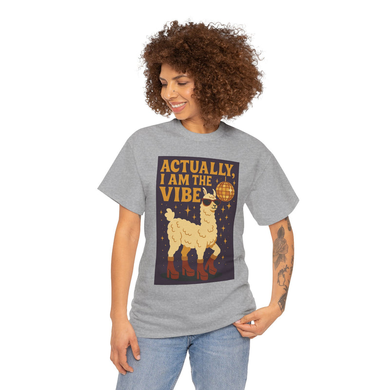 Disco Llama Tee, Whimsical T-Shirt, Funny Cotton Tee, Gifts for Animal Lovers, Party Vibes Shirt, Unisex Fashion Top