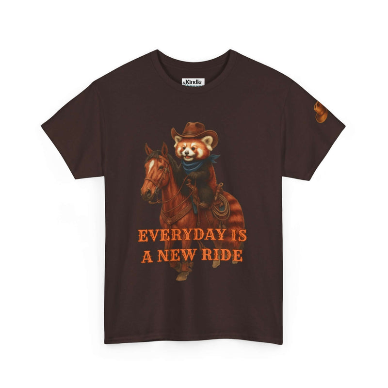 Cowboy Hat Red Panda Unisex Tee, Everyday is a New Ride Shirt, I Choose Joy T-Shirt
