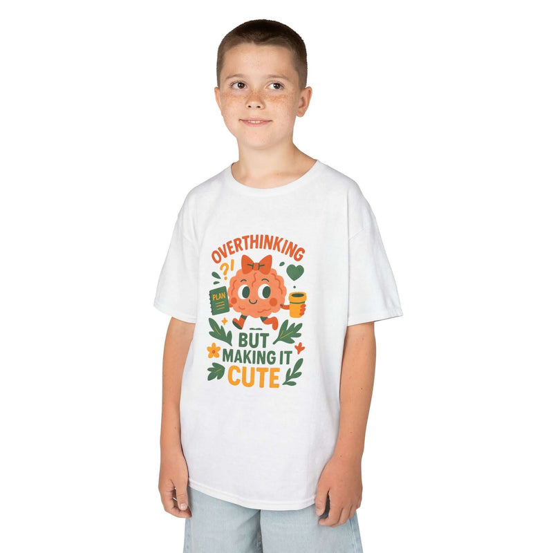Cute Overthinking Kids Tee, Fun Graphic Tee for Children