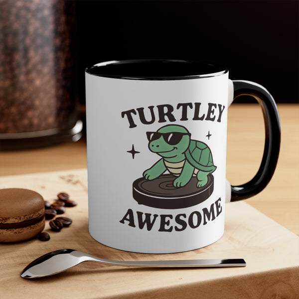 Colorful Turtley Awesome Coffee Mug, Fun Drinkware, Gift for Turtle Lovers