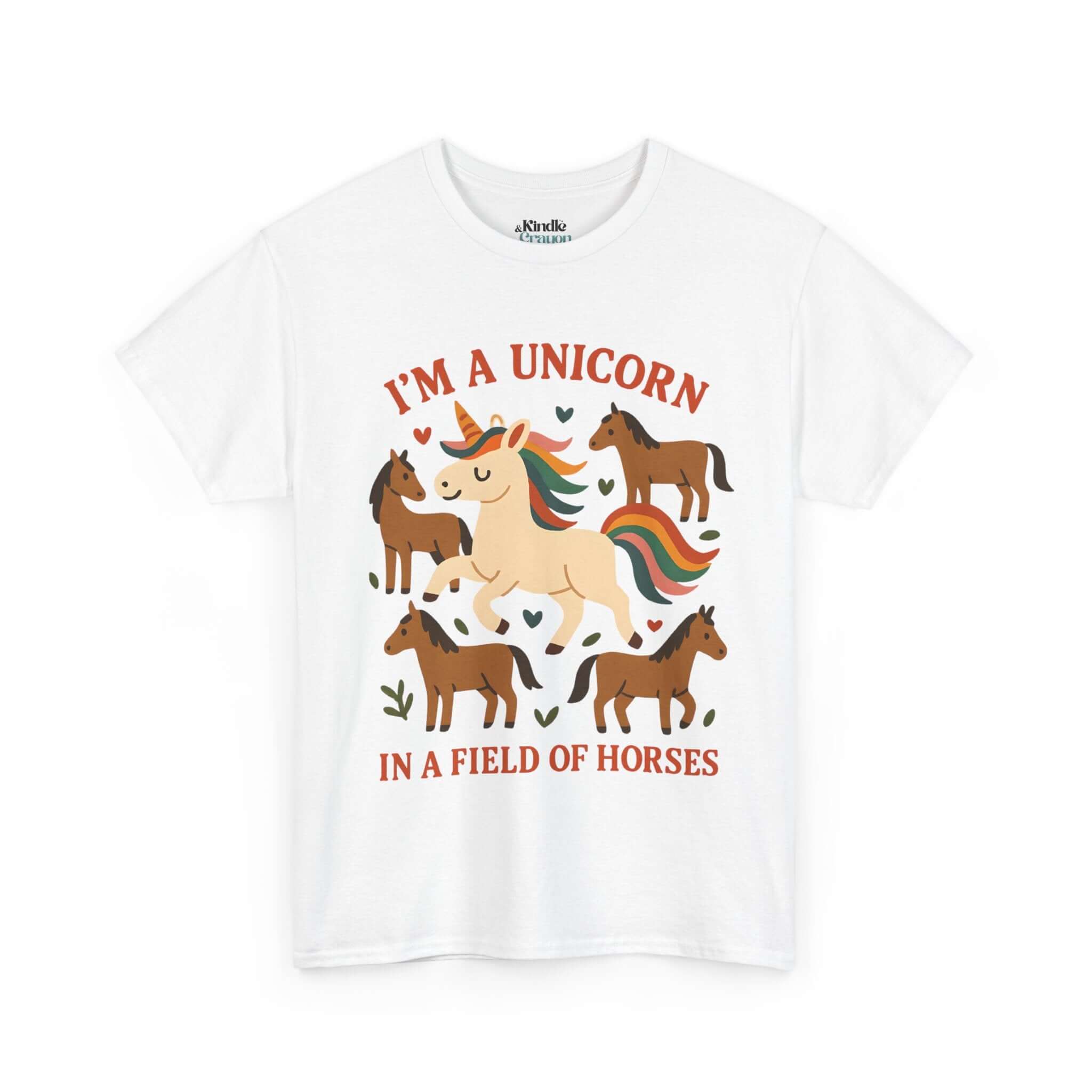 Unisex Adult Unicorn & Rainbow T-Shirt – Fun Graphic Tee