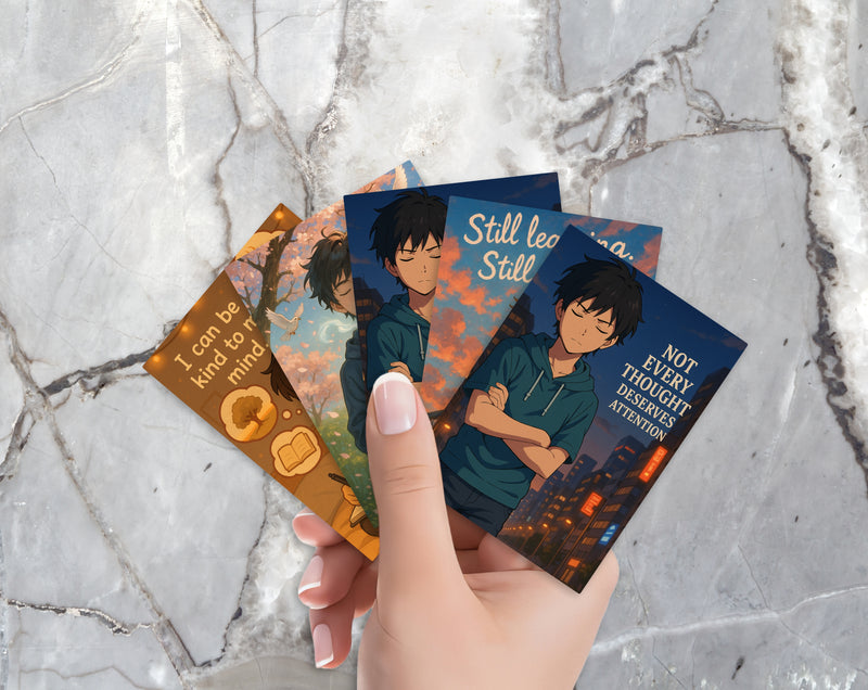Anime Affirmation Cards for Teen Boys – Printable Mental Health & Confidence Booster