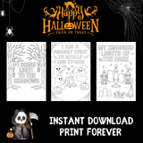 Halloween Self-Love Coloring Collection: 20 Spooky Affirmation Pages