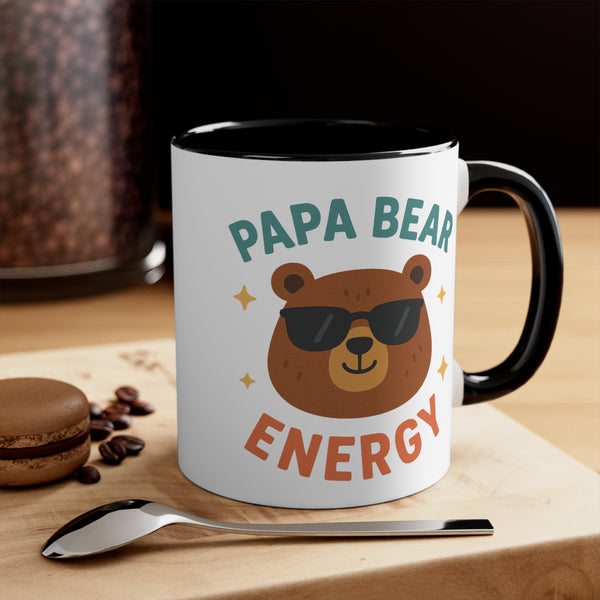 Papa Bear Energy Coffee Mug - Gift for Dads, Fathers Day Mug