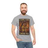 Cozy Hedgehog Tea Tee, Funny T-Shirt, Gift for Tea Lovers, Unisex Apparel, Casual Wear, Animal Lover Shirt